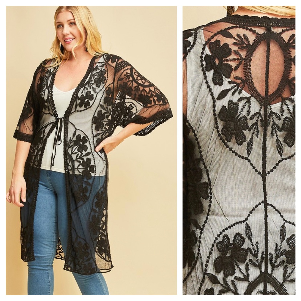 Black Lace Cardigan